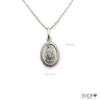 Medidas del dije de la Virgen Guadalupe de Plata con cadena.