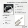 Infografía técnica pulsera de plata 925 tejido chinesco de 1cm características y ventajas JShop.