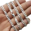 Primer plano de cadena de plata cubana 925 italiana para hombre de 5mm mostrando detalle del tejido