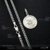 Beneficios y características de la cadena con medalla de San Miguel Arcángel en plata 925, garantía de por vida, hipoalérgenica y resistente.