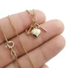 Dije tres gracias en oro laminado con cadena para mujer - Joyería JShop Colombia