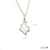 Medidas del collar de Colombia en plata 925 mujer