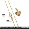 Collar de corazón diamantado en oro laminado 18k con características y beneficios principales