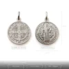 Ventajas, medidas y características del dije religioso de San Benito en plata italiana 925 de 2 cm de diámetro.